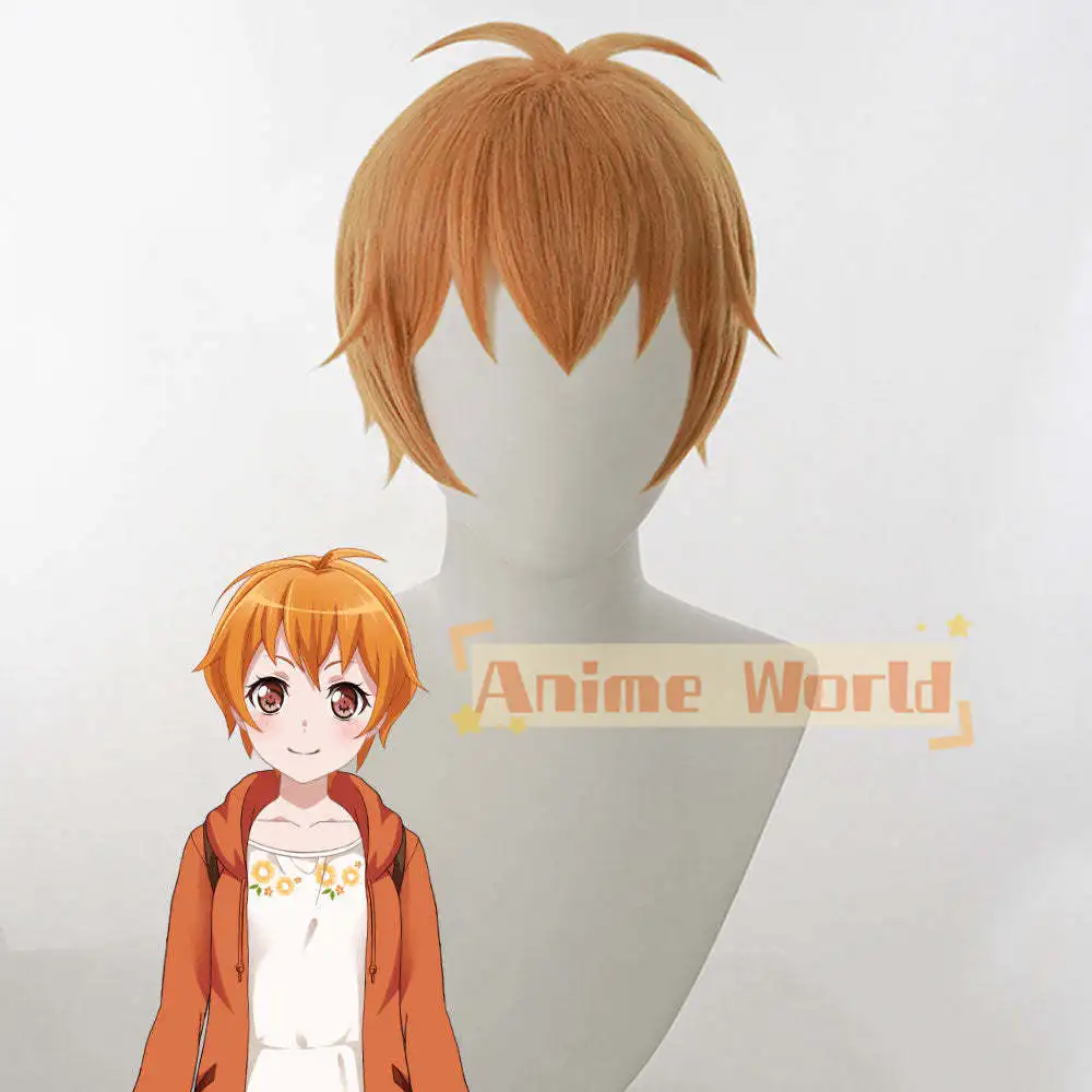 BanG Dream! Hello HappyWorld! Kitazawa Hagumi Orange Cosplay Wig