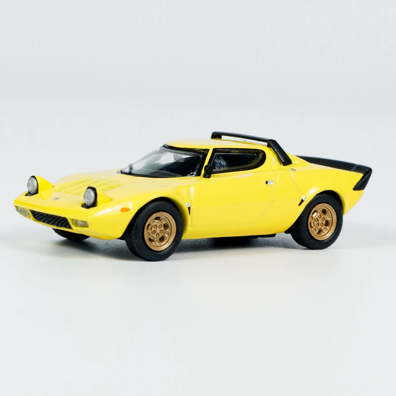 MINIGT 1/64 Lancia Stratos HF Stradale Giallo Fly Legering Speelgoed Motorvoertuig Diecast Metaal Model Geschenken