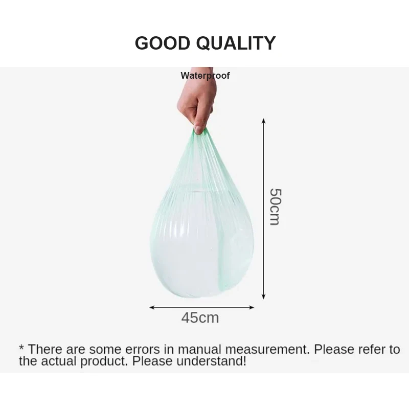 5 Rolls/pack Disposable Garbage Bags Blue Yellow Rubbish Bag Thickened Suitable for Flat Mouth Bin Small Trash Bags Plastic Bag