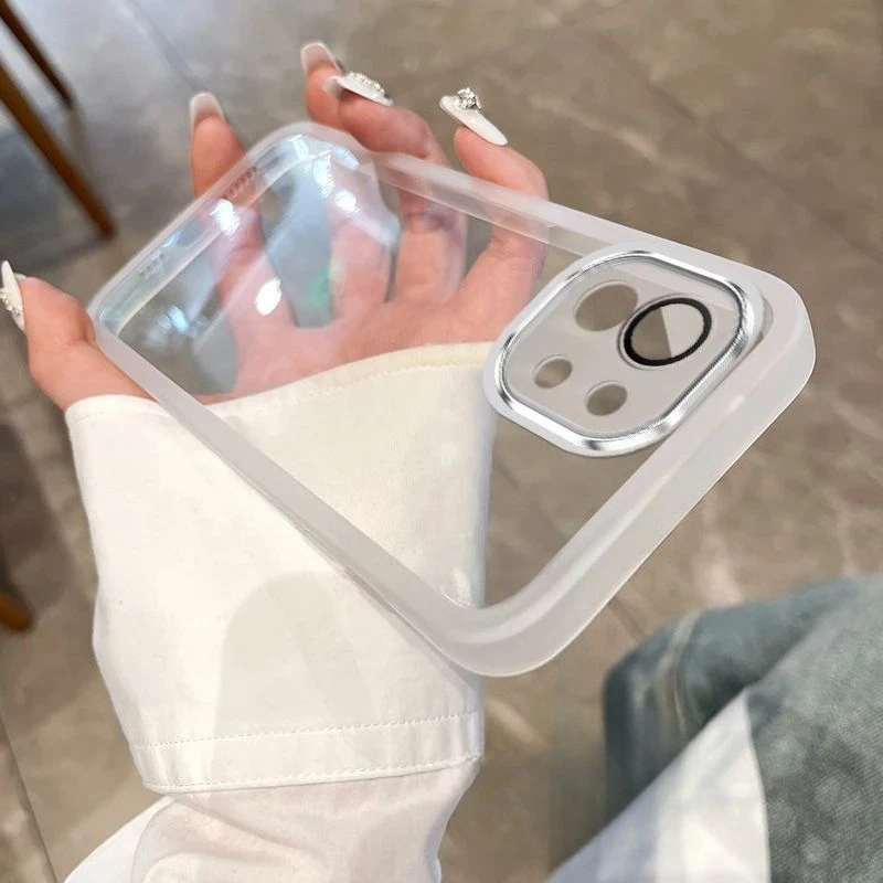 Xiaomi 11 lite 전화 케이스 Xiaomi11 lite 5G NE 케이스 Xiaomi Mi 11 lite 럭셔리 소프트 범퍼 클리어 백 커버