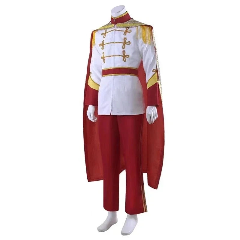 Movie Prince Charming Kit Adult Cinderella Prince Charming Cosplay Costume For Men Wig Custom Made