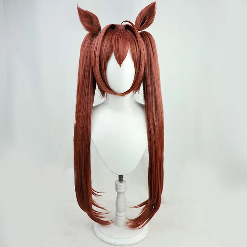 Uma Musume – jolie perruque de Cosplay Derby Daiwa Scarlet, oreilles, Anime, accessoire de Costume de fête, cheveux synthétiques en Fiber résistante à la chaleur