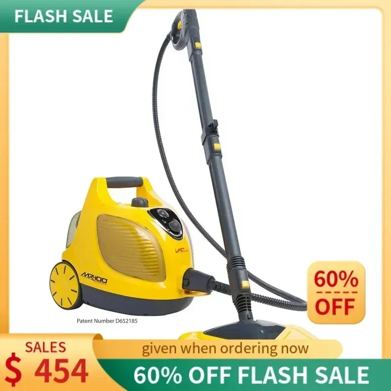   TGBFVapamore MR-100 Primo Steam Cleaner سلك قابل للسحب، أرضيات تنظيف باخرة احترافية خالية من المواد الكيميائية، مرتبة، علي