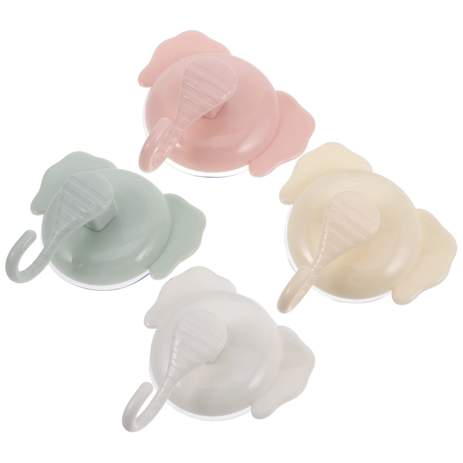 

4pcs Suction Cup Hooks Strong Bathroom Kitchen Wall Mount No Drill Plastic Vacuum Cups Suction Hooks Shower Towel Holder