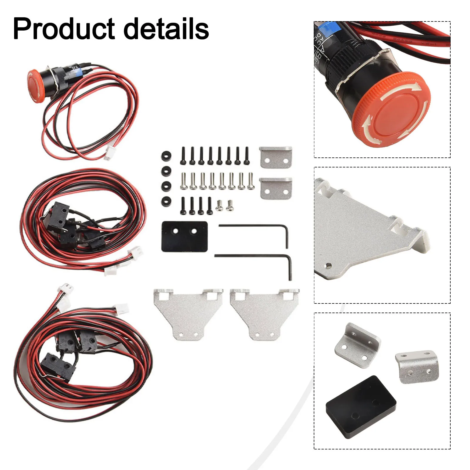 

3018 Max CNC Engraving Machine Switch Kit Black Red Design Cable Length 80cm Easy Installation CNC Machine Control