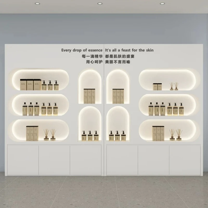 Nordic High-end Cosmetic Display Cabinet Modern Beauty Shop Beauty Salon Product Cabinet Display Cabinet Office Furniture FYMC
