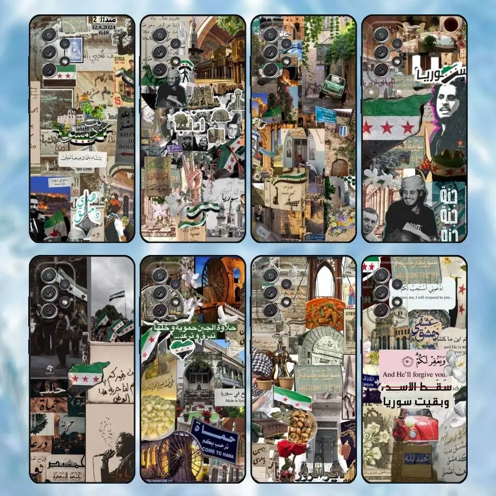 

S-Syrian Revolution Flag Phone Case For Samsung S25,S24,S21,S22,S23,S30,Ultra,S20,Plus,Fe,Note,10,9,5G Black Cover