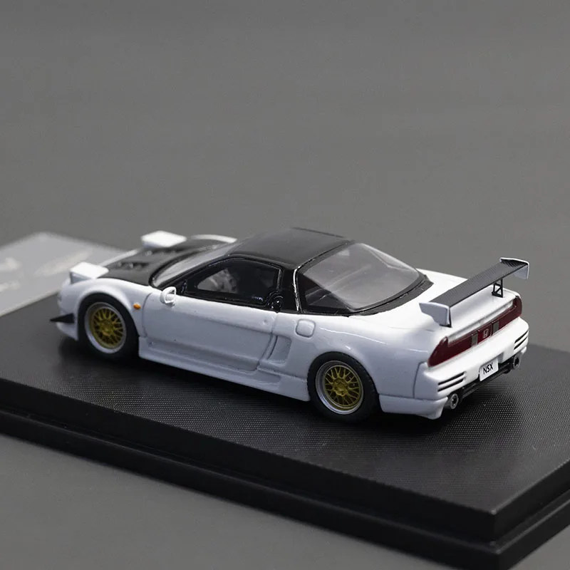 Diecast 1:64 Scale MC Model Collect Honda NSX White Carbon Cap Alloy Car Model Collectible Toy Gift Souvenir Display Ornament