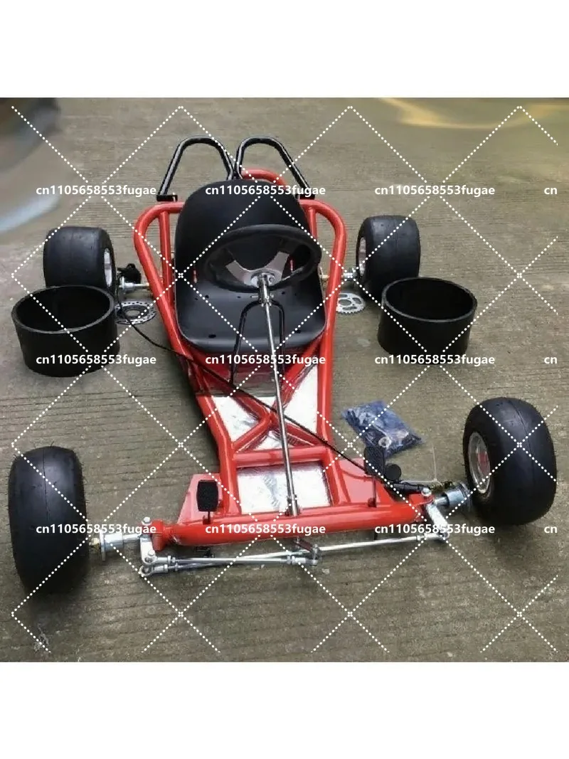 Drift Kart 168cc Four Wheeled Off Road Buggy Full Frame Front Steering Rear Axle 5 Inch Wide Tires