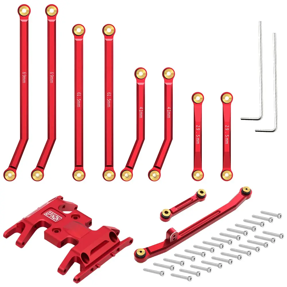 

GLOBACT High Clearance Chassis Links Steering Links Suspension Links & Skid Plate Set for 1/24 Axial SCX24 Deadbolt AXI90081