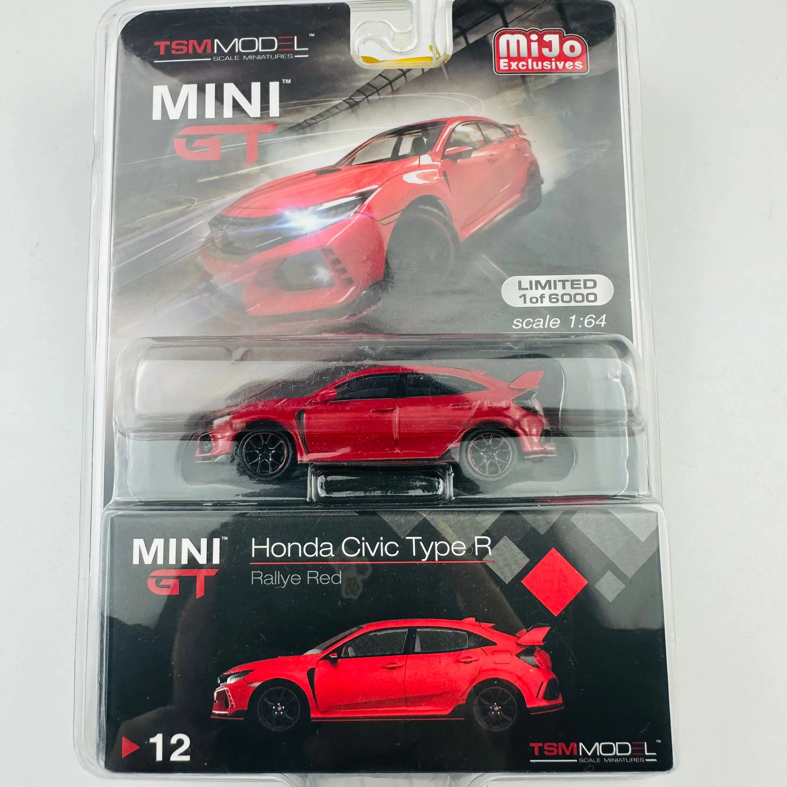 TSM Mini Gt 1/64 Minigt 12 Civic type R (FK8) Red MJ Die-cast Alloy Car Model Collection