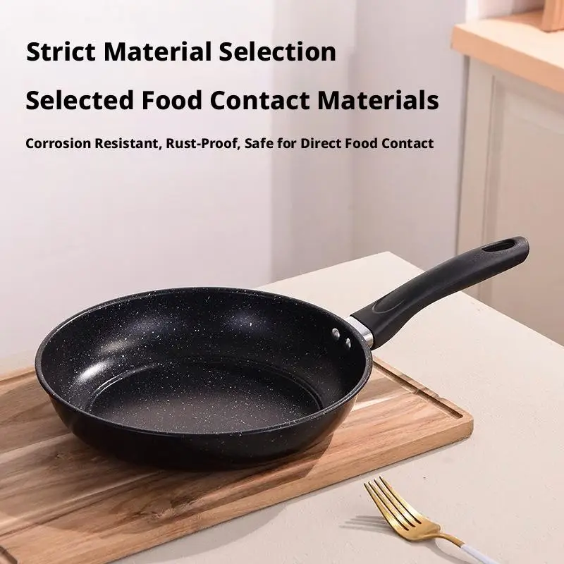 18/20/22/24cm Non Stick Frying Pan Maifan Stone Coating Skillet Flat Bottom Pancake Steak Pan Cooking Pots with Handle Cookware