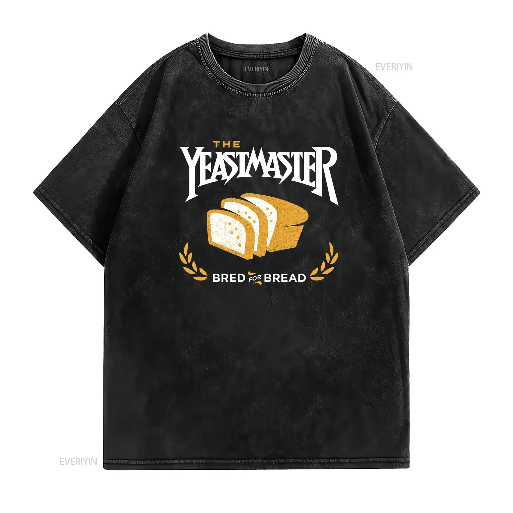 Yeastmaster Funny Bread Baking shirt Illustration T Baker Pastry Chef Enthusiast Apparel Sourdough vintage Washed fashion