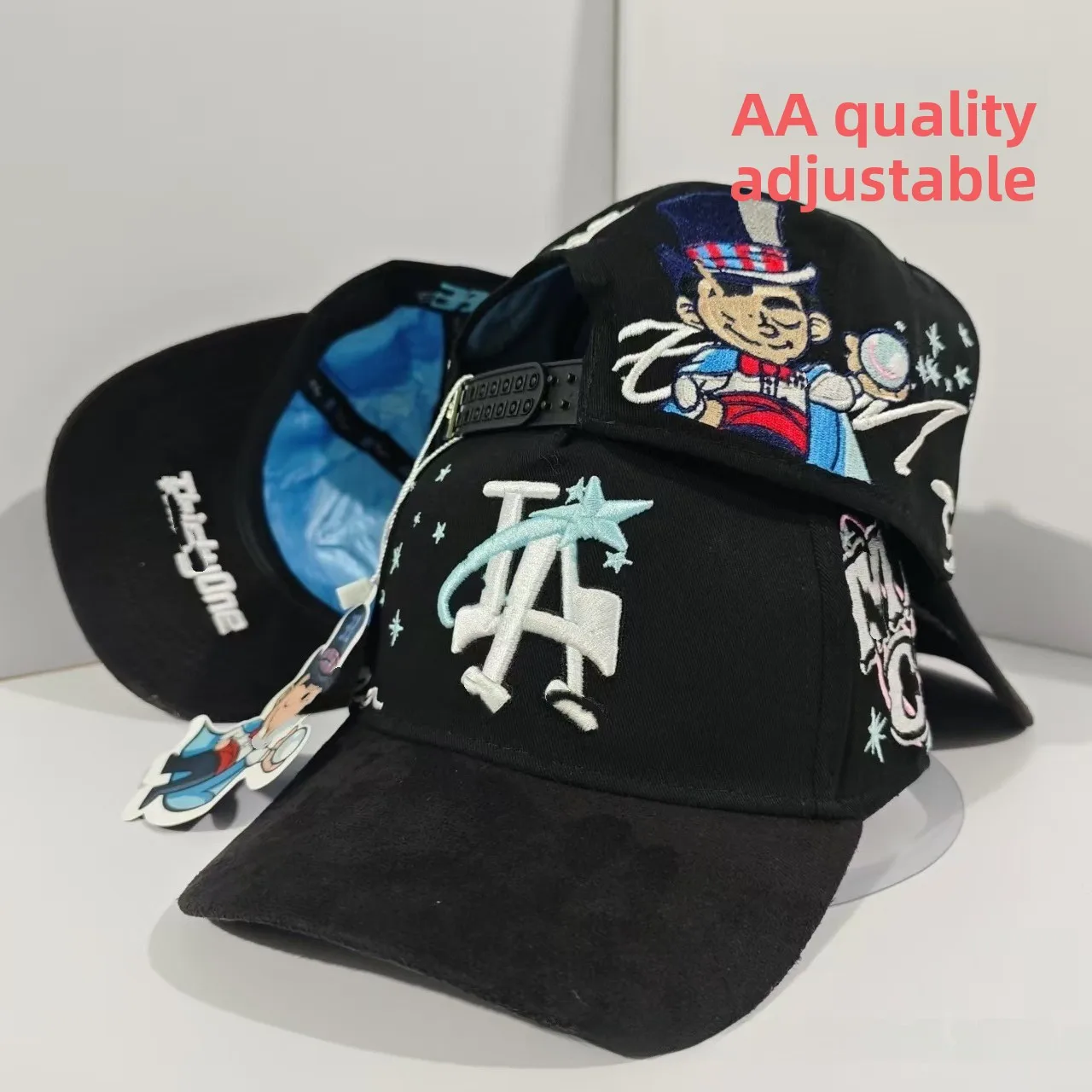 قابل للتعديل للجنسين الكتابة على الجدران AA المطرزة إلكتروني قبعة بيسبول الشارع نمط الشمس حماية قبعة الهيب هوب القطن الكتان المواد #1