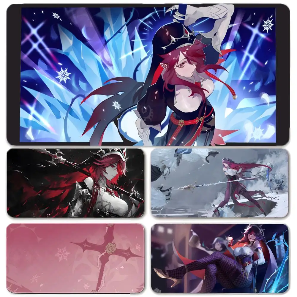 game character G-Genshin Impact Rosaria Mouse Pad Large Gaming Mousepad with Thick Stitched Edge Non-Slip Desk Mat