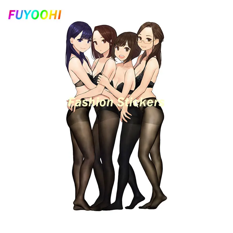 FUYOOHI Play Stickers Booty Sexy Girl Decal Personality Motorcycle Car Stickers Windshield Laptop Anime Car Assessoires