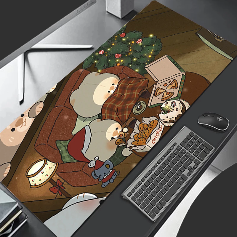แผ่นรองโต๊ะ แผ่นรองเมาส์ลายหมีน้อย อุปกรณ์เสริมสำหรับโต๊ะทำงาน แผ่นรองเมาส์สำหรับเล่นเกม แผ่นรองเมาส์สำหรับแล็ปท็อป แผ่นรองเมาส์สำหรับโต๊ะทำงาน แผ่นรองเมาส์สำหรับคีย์บอร์ด