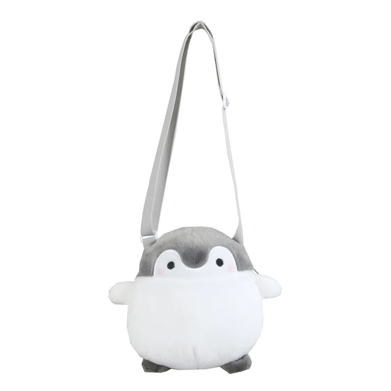 Japanese girl heart penguin messenger bag women cute plush shoulder bag cartoon ins doll toy plush bag