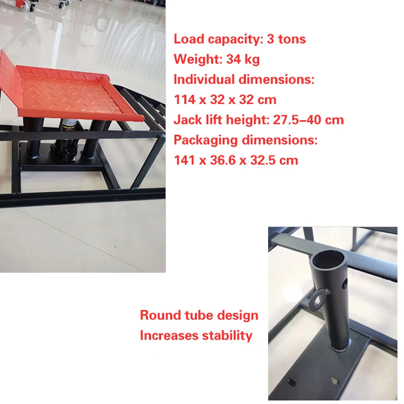 الثقيلة 3 طن المضادة للانزلاق مركبة الهيدروليكية المنزل المرآب إصلاح وصيانة أداة رفع منحدر السيارة الهيدروليكية #6