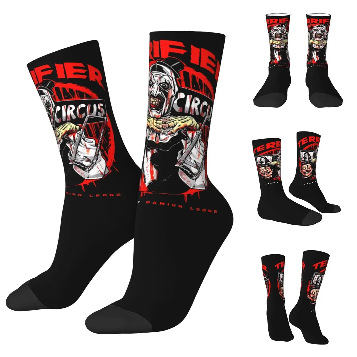 

Terrifier Horror Movie Halloween cosy Unisex Warm Happy 3D printing Socks