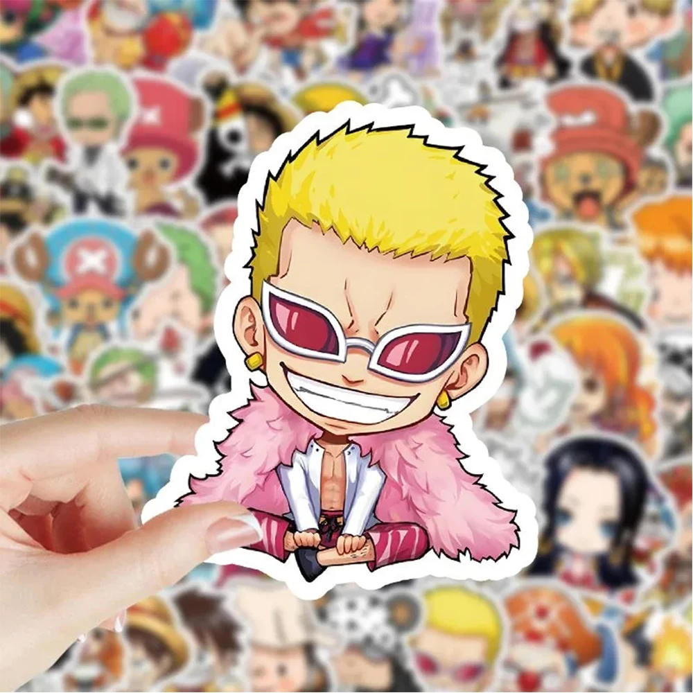 10/30/50pcs Classic Anime ONE PIECE Stickers Q Version Luffy Zoro Waterproof Decals Phone Case Laptop Suitcase Sticker Kid Toy