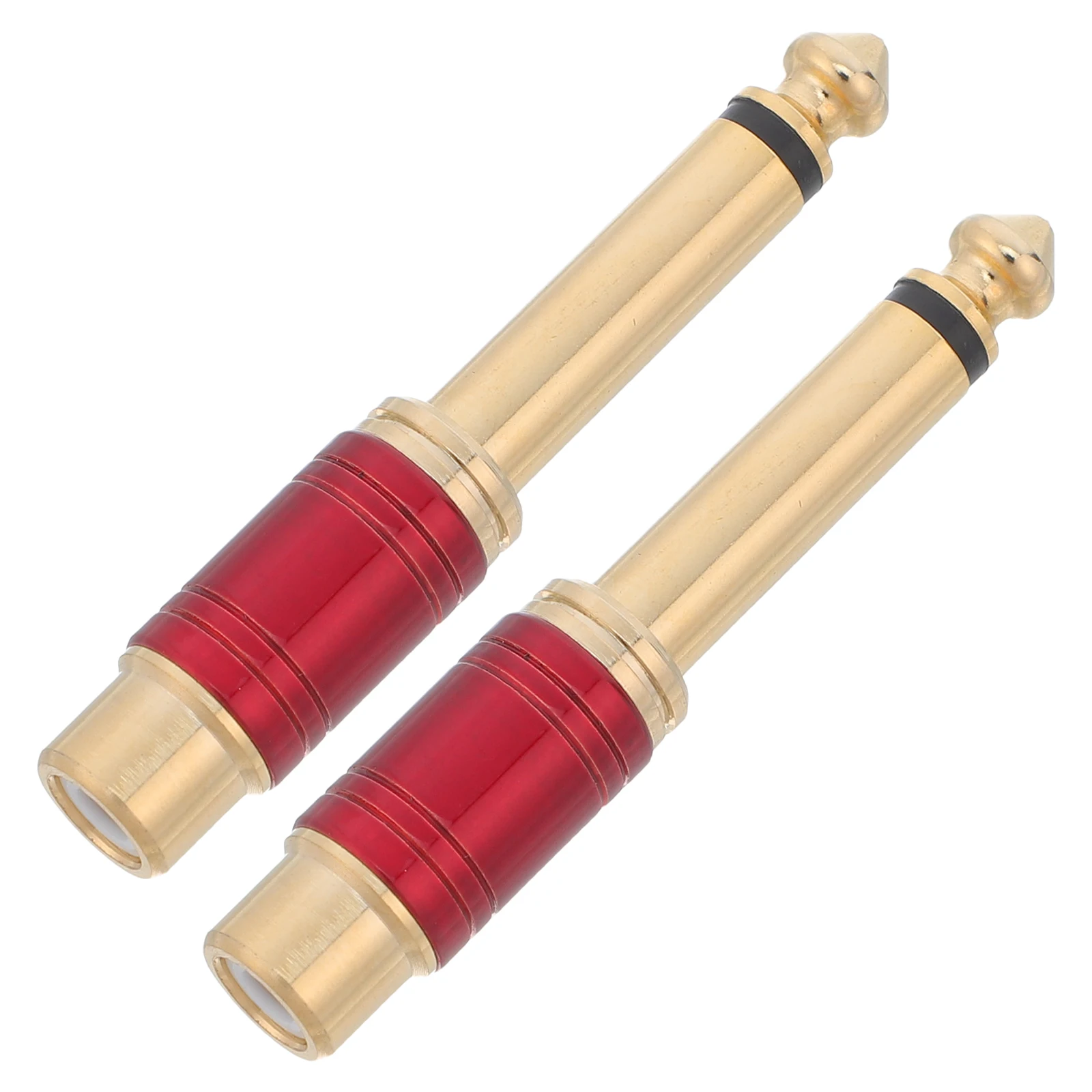 

2pcs Audio Adapters Gold Plated to 6.35mm Jack Male Female Connectors AUX Cable Adapter Wide Application