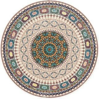 Retro Vinyl Record Typography Round Rug Inspiration Quotes Circular Desk Chair Mat