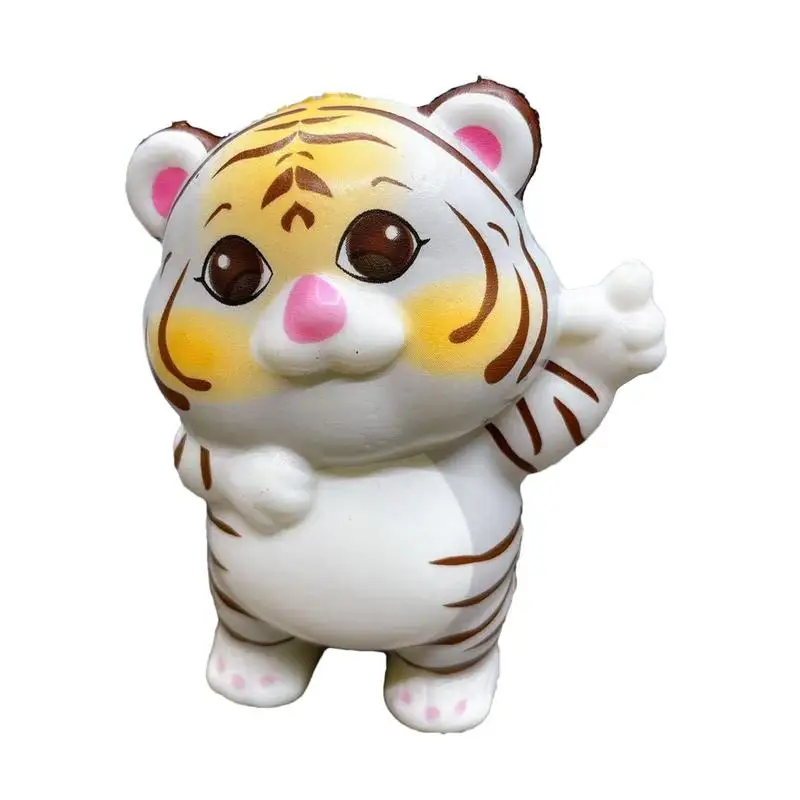 Tiger Stress Ball Stress Relief Stretchy Toy Soft Tiger Squeeze Toy Slow Rebound Cartoon Sensory Toy Puzzle Fidget Toy For Kids