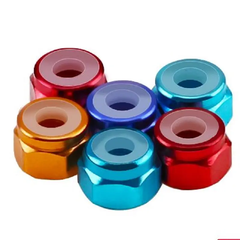 2Pcs-10Pcs M2 Aluminum Alloy Locknuts Self-Locking Anti-Slip Colored Nuts for Mini 4WD Car - Upgrade Parts