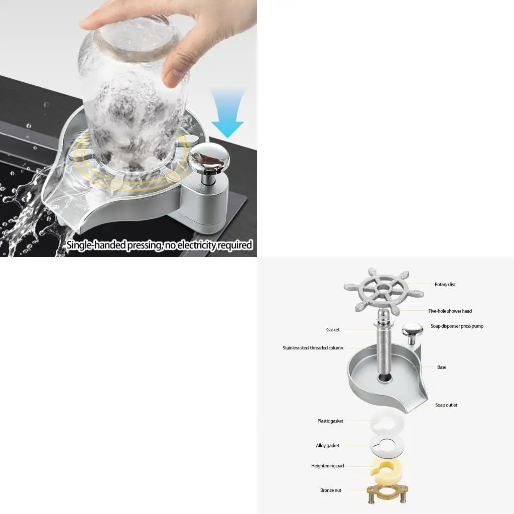 

Sink Commercial Cup Washer High Pressure Automatic Glass Rinser Enduring