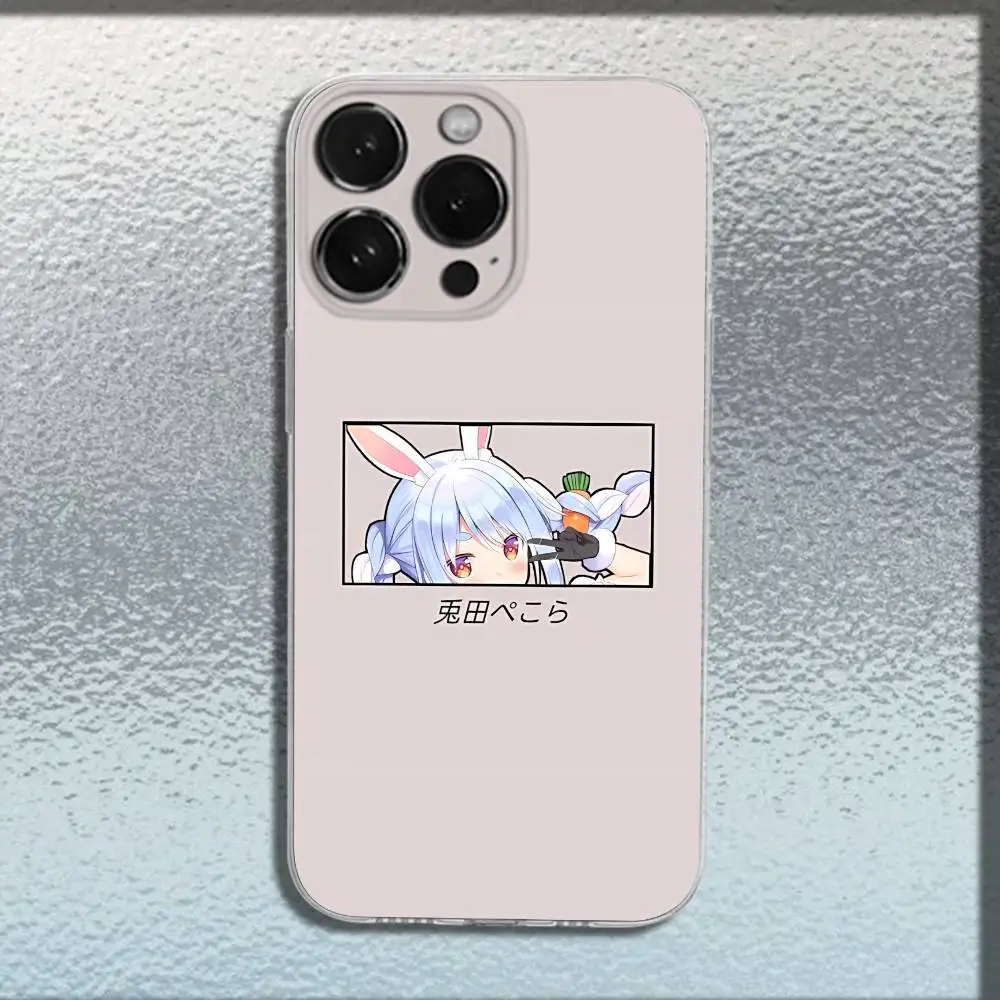 U-Usada Pekora Hololive Phone Case For iPhone 17,16,15,14,13,12,11,Pro,Max,Plus,E,SE4,Air,Mini Transparent Cover
