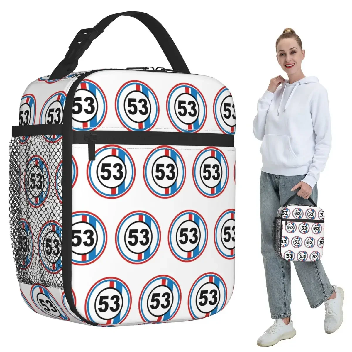 Herbie Cnumber 53 The Love Bug No Insulated Lunch Bag for Kids School Cooler Thermal Food Box Tote Portable Lunch Boxe Container