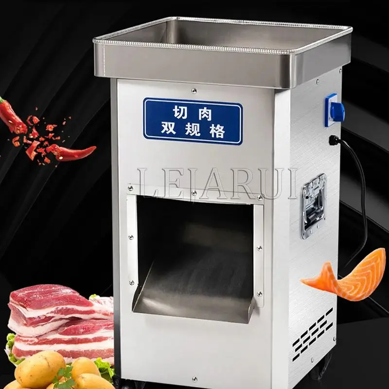 

110V/220V Electric Meat Slicer Commercial Automatic Slicer Multifunctional Stainless Shred Slicer Cutter Meat Meat Grinder