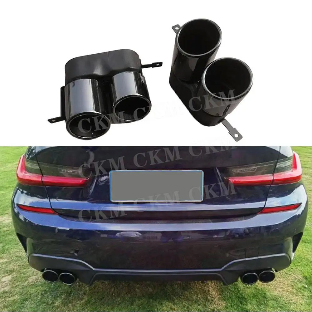 

Car Stainless Steel Inlet Rear Tail Pipe Muffler Exhaust Tips For BMW 3 Series G20 G28 M Sport 2019 -2021 Bodykits Accessories