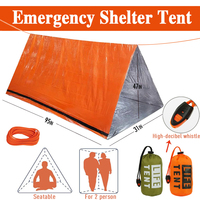 2 Person Emergency Tent Casa De Waterproof Camping Travel Pergola Family Campaign House Tourist Tents Cool Gear Equipment Coat