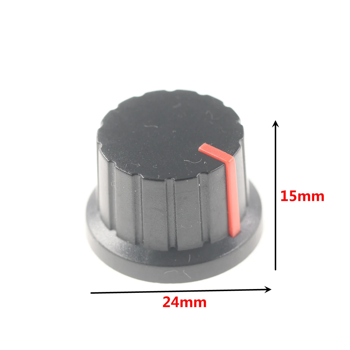 10PCS 24*15MM aluminum knob encoder sound card potentiometer red blue white fine inside hole 6mm volume amplifier metal cap