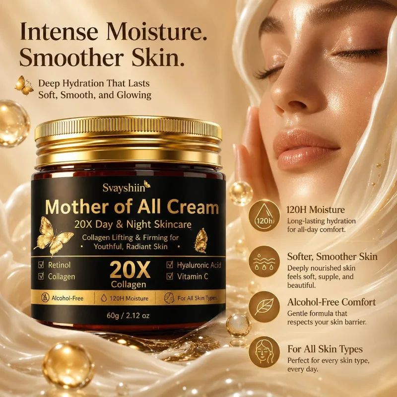 Retinol & Vitamin C 20X Lifting Face Cream 60g – Firming & Brightening Moisturizer, Visibly Reduces Fine Lines for Radiant Glow