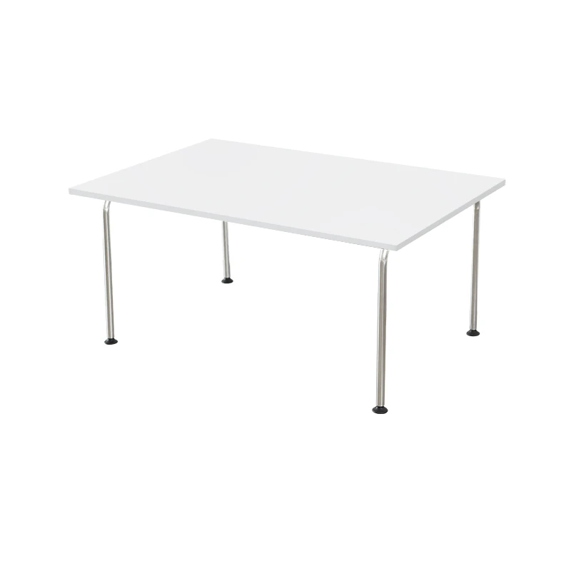 

European style computer desk, minimalist modern stainless steel dining table, inset style writing desk