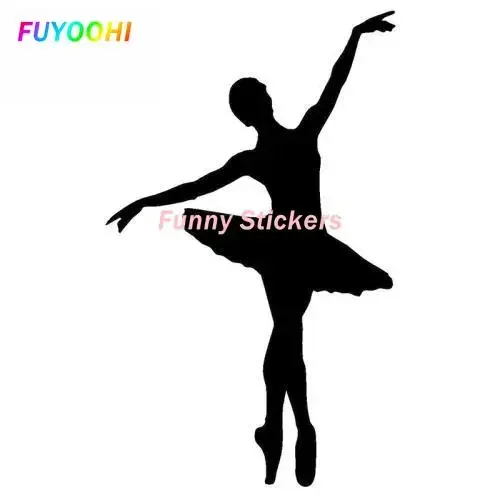 FUYOOHI Ballerina Ballet Dancer Creative Car Sticker Waterproof Vinyl Decal for Window Wall Auto Bumper Laptop Studio