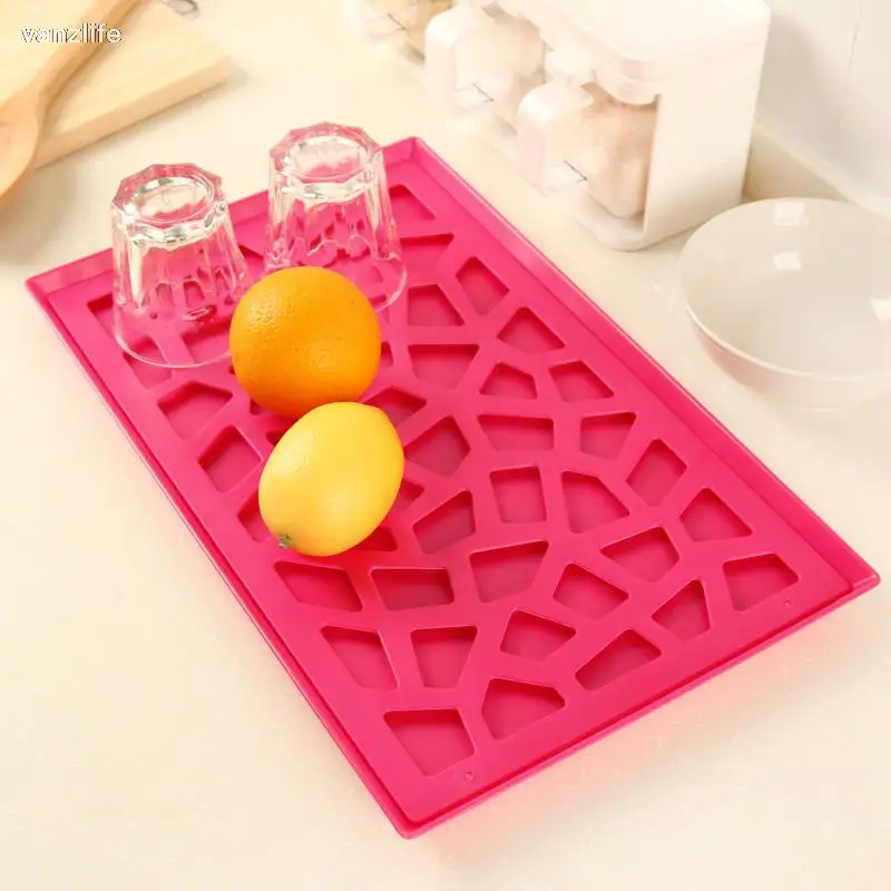 vanzlife fashion kitchen creative tray plastic hollow storage plate double layer drain storage frame can be used as fruit plate