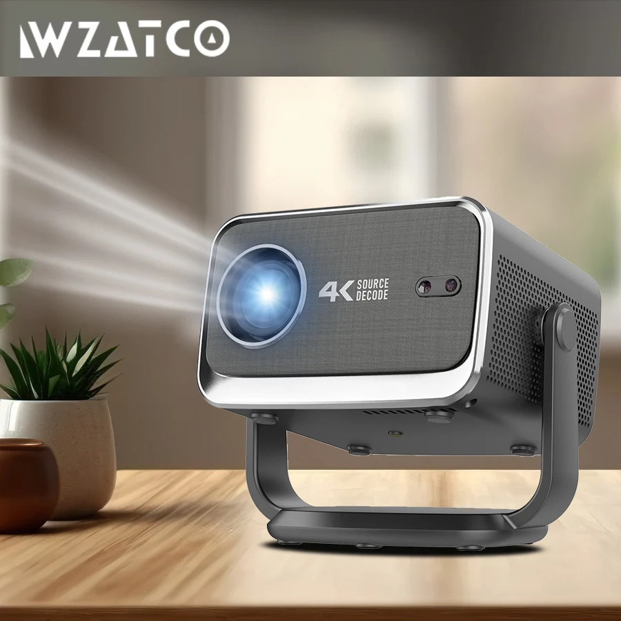 WZATCO New P20 Android 13.0 6G WiFi Smart Full HD 1080P 4K LED Projector Auto Focus for Home Theater LED Proyector Beamer