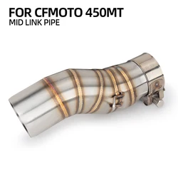 Slip On Mid Tube Fit For CFMOTO 450MT 450 MT Motorcycle Exhaust Modify Stainless Steel 51mm Interface Escape Middle Link Pipe
