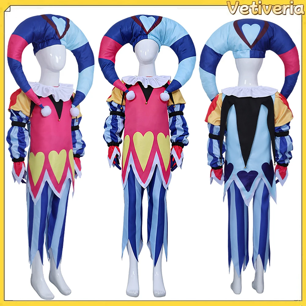 

Cartoon Boss Fizzarolli Top Pants Hat Headgear Gloves Outfits Full Set Halloween Carnival Party Disguise Cosplay Costume Suits