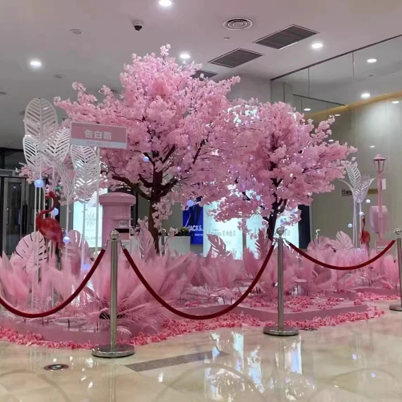 

Simulation cherry blossom tree shopping mall wishing tree fake peach blossom wedding window decoration party event New Year tree