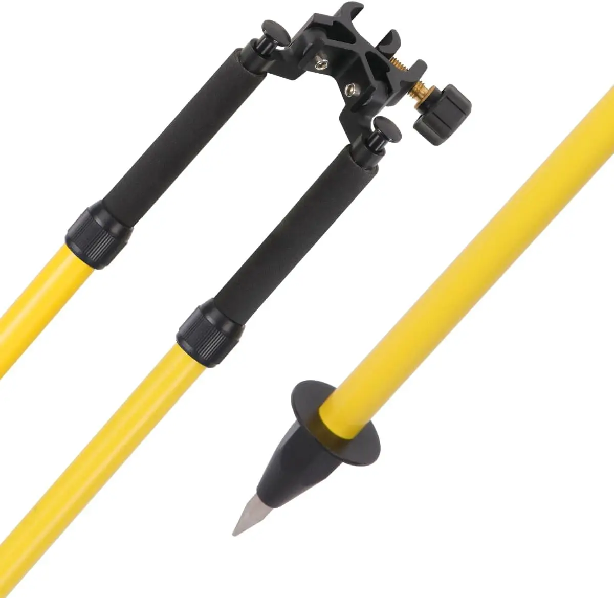 Thumb Release Bipod With Center Entry Head Poles Saver Clamp,Aluminum Surveying Tripod Bipod For Prism Poles Surveying