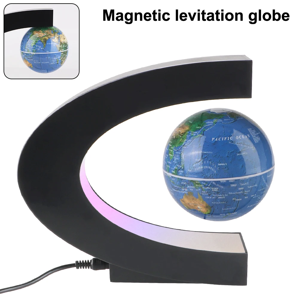 Плавающие подарки на день рождения, электронная антигравитационная лампа, светодиодная карта мира, украшение дома, глобус с магнитной левитацией, новинка, шаровой светильник