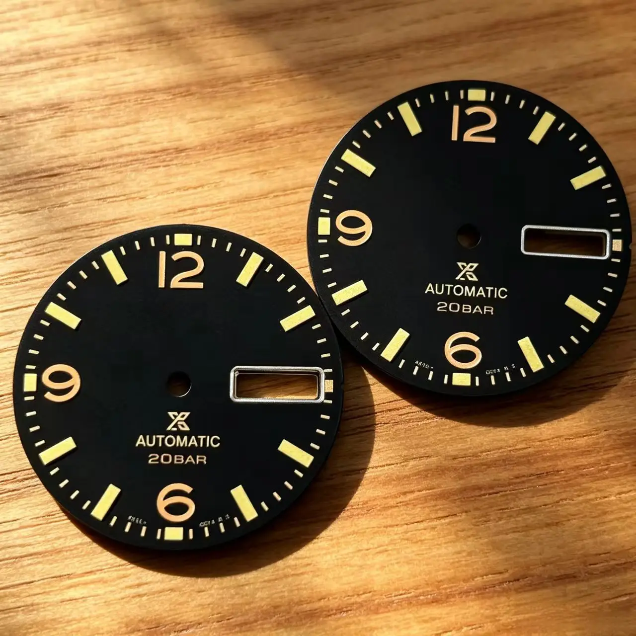Hot sales 28.5mm NH36 S Logo Dail Dual Calendar Dial Suitable For NH36 Movement Digital Scale Markings Watch Modification parts