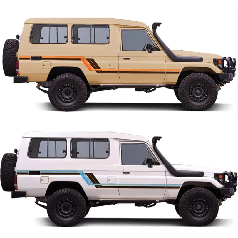 

Waterproof Modified Outdoor Car Stickers Waist Line Precut Graphics Stripes Blackout Decal Vinyl Wrap for Land Cruiser 75 LC75