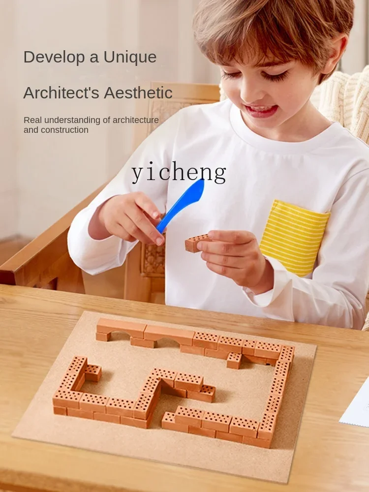 Tqh Mason Building House Casa da gioco Giocattolo per ragazzi e ragazze Regalo di compleanno fatto a mano di 5-7 anni