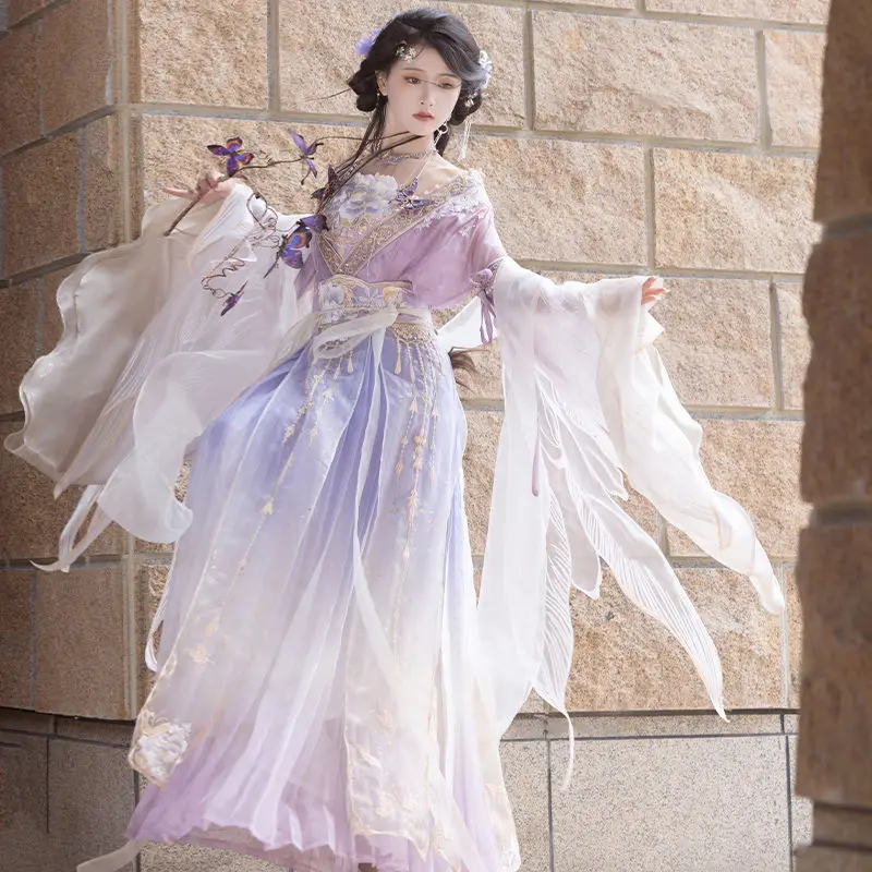 Hanfu women's 2026 new Han element chest-length skirt improved version waist-length skirt spring and summer girlfriend suit